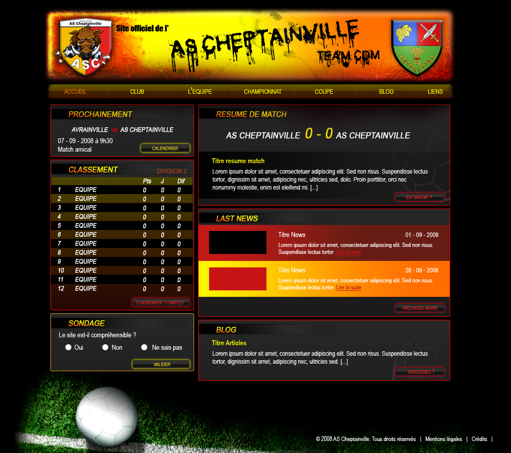 AS Cheptainville - accueil