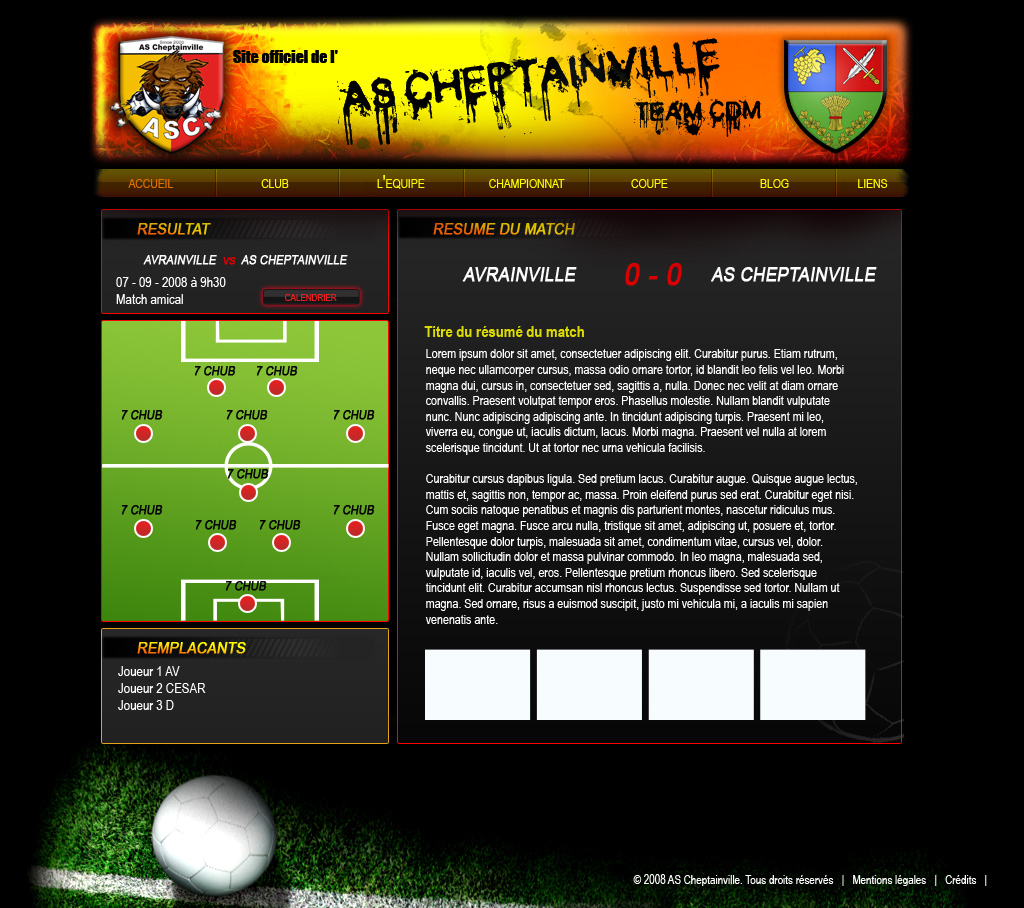 AS Cheptainville - Résumé matchs